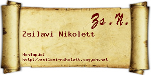 Zsilavi Nikolett névjegykártya