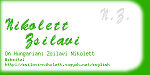 nikolett zsilavi business card